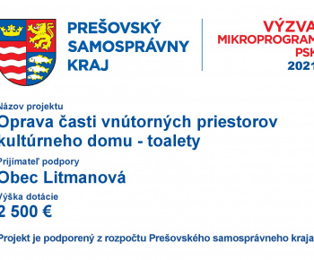 Aktuality / Projekt - Oprava časti vnútorných priestorov kultúrneho domu - toalety - foto