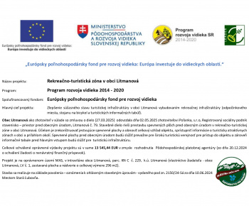Projekty / Projekt - Rekreačno-turistická zóna v obci Litmanová - foto