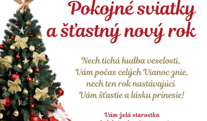 Pokojné sviatky a šťastný nový rok 