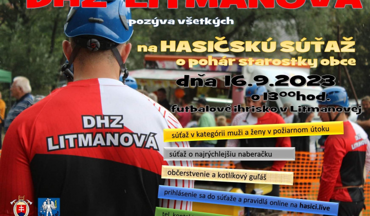 Hasičská súťaž o pohár starostky obce - 16.09.2023