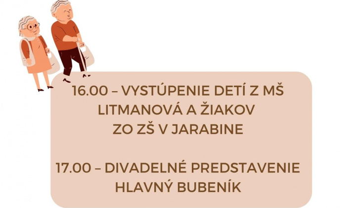 Posedenie pri príležitosti mesiaca úcty k starším - 14.10.2023 o 16:00