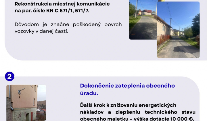 Pokračujeme v realizácii  aktuálne schválených projektov