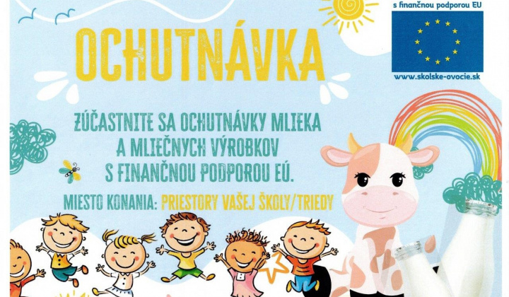 Ochutnávka mliečnych výrobkov z programu Školské ovocie, zelenina, mlieko