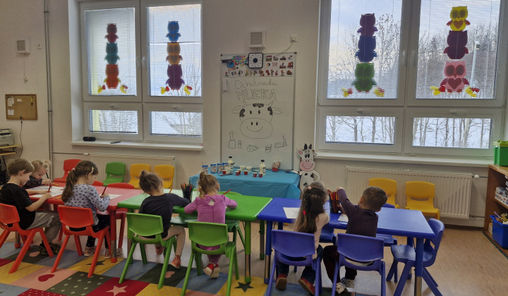 Ochutnávka mliečnych výrobkov z programu Školské ovocie, zelenina, mlieko