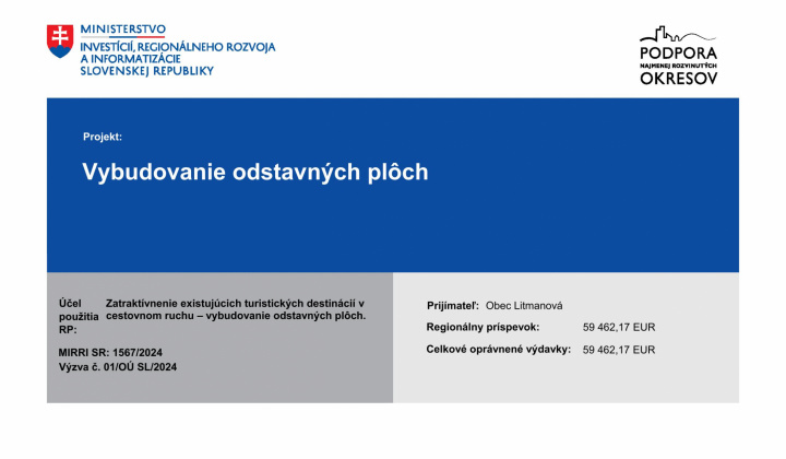 Projekt - Vybudovanie odstavných plôch