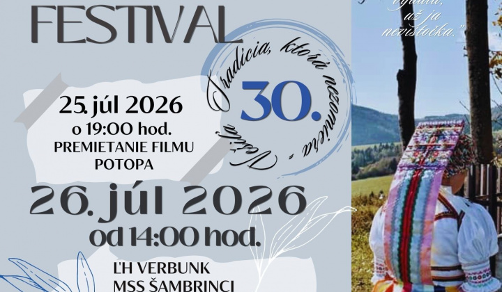 Pozvánka na 30. ročník Rusínskeho festivalu v Bajerovciach