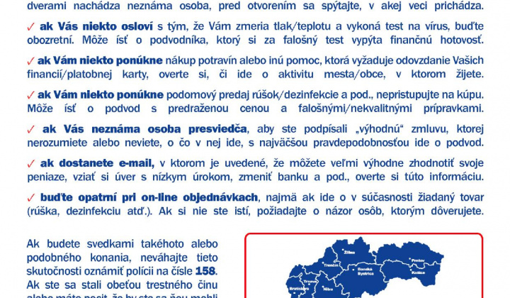 SENIORI, SME TU PRE VÁS! - Povedzme STOP podvodníkom