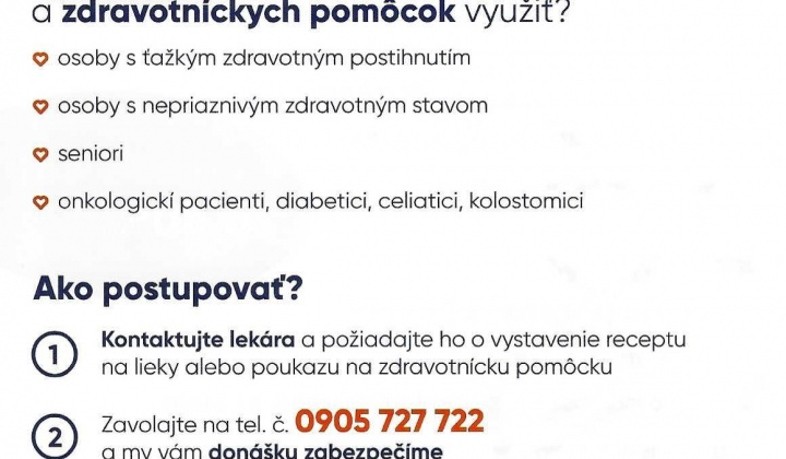 Bezplatná donáška liekov a zdravotíckych pomôcok v okrese Stará Ľubovňa